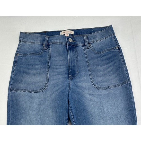 Lucky Brand Jeans Women's 12/31 (32X32) Stevie High Rise Flare Medium Wash Retro - Picture 2 of 10